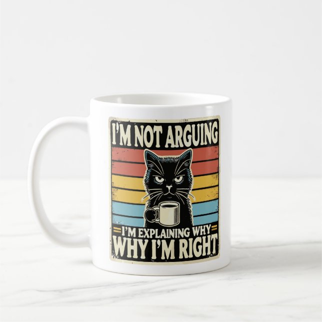 Mug Je ne discute pas, j'explique simplement pourquoi  (Gauche)