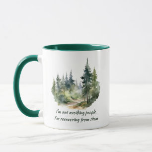Mug Je ne fuis pas les gens, je me remets d'eux