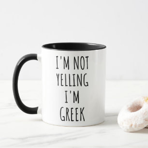 Mug Je ne hurle pas, je suis Grec Drôle