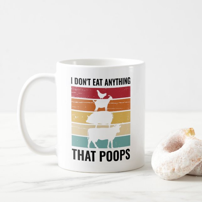 Mug Je ne mange rien qui fouette l'Amoureux des animau (Avec donut)