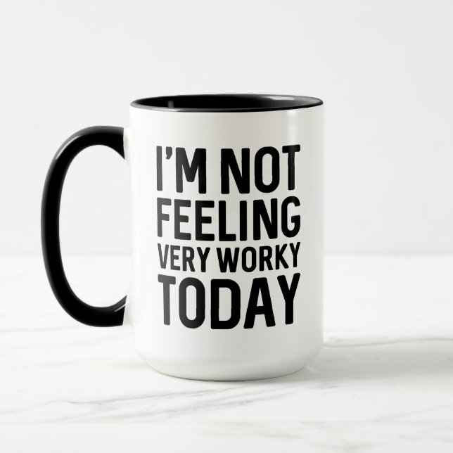 Mug Je ne me sens pas très à l’aise aujourd’hui (Gauche)