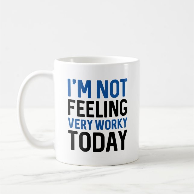 Mug Je ne me sens pas très à l’aise aujourd’hui (Gauche)