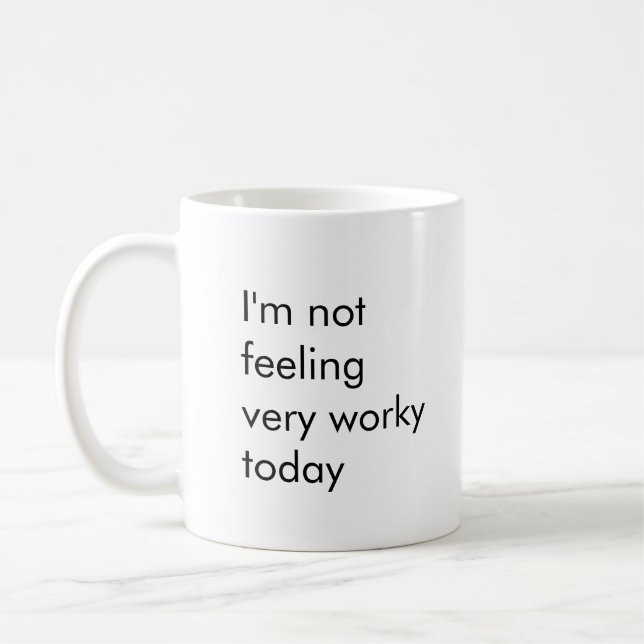Mug Je ne me sens pas très bien aujourd'hui (Gauche)