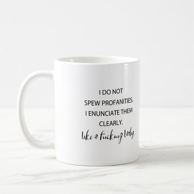 Mug Je Ne Parle Pas De Profanités Que Je Les Évoque Cl (Gauche)