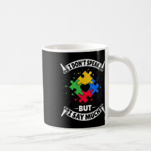 Mug Je ne parle pas mais je dis beaucoup - Autisme aut