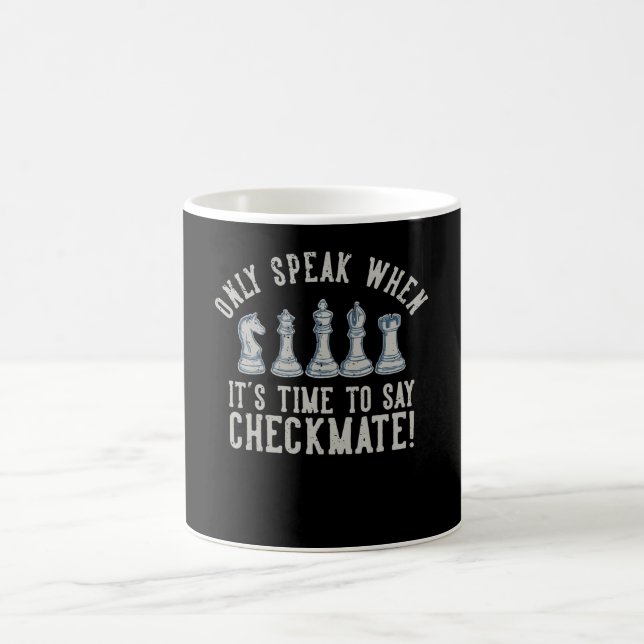 Mug Je ne parle que Checak Check mate Funny Chess (Centre)