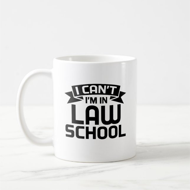 Mug Je ne peux pas être à la faculté de droit pour le  (Gauche)