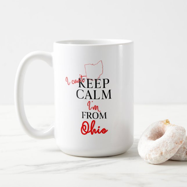 Mug Je ne peux pas garder le calme Je suis de l'Ohio (Avec donut)