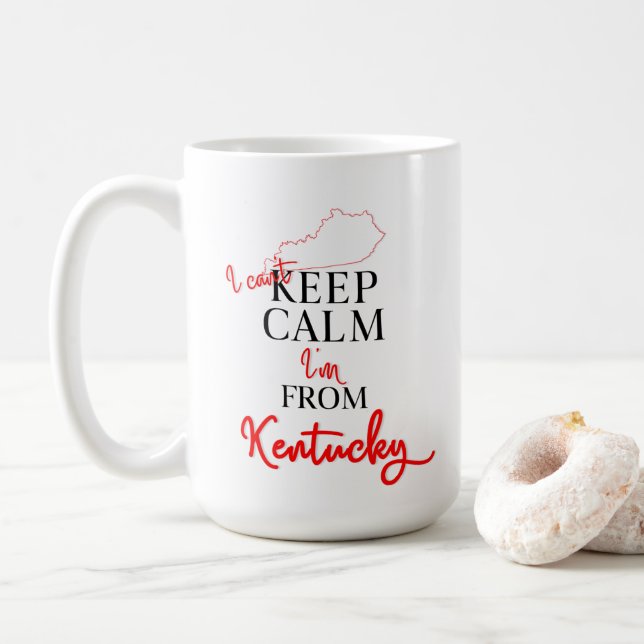 Mug Je ne peux pas garder le calme Je suis du Kentucky (Avec donut)