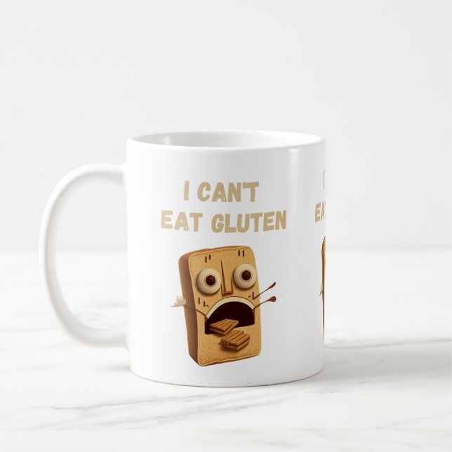 Mug Je ne peux pas manger de gluten (Gauche)