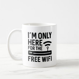Mug Je ne suis ici que pour le wifi gratuit