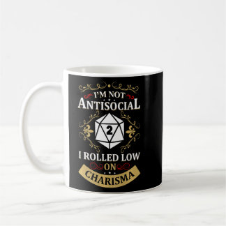Mug Je ne suis pas antisocial J'ai roulé bas sur Chari
