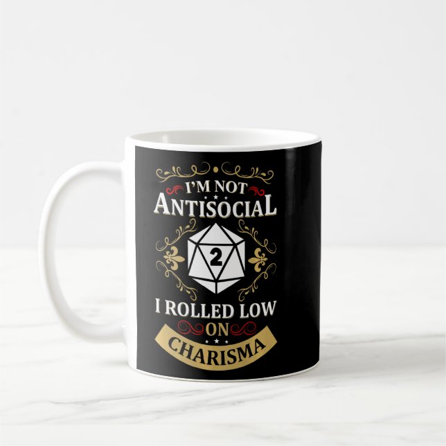 Mug Je ne suis pas antisocial J'ai roulé bas sur Chari (Gauche)