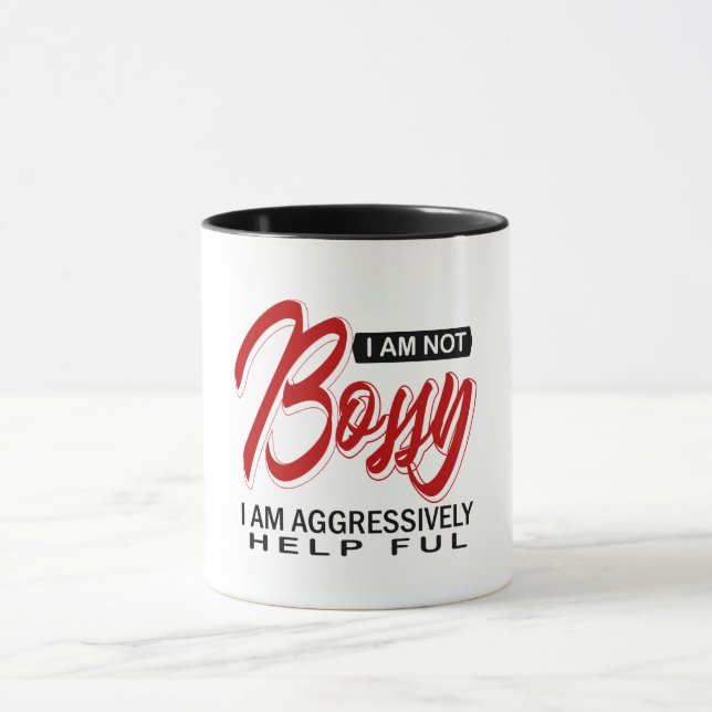 Mug Je ne suis pas autoritaire je suis agressivement a (Centre)