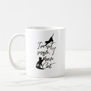 Mug Je ne suis pas célibataire j'ai un chat   Dame de 