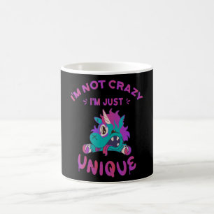 Mug Je ne suis pas fou, je suis juste unique, Licorne 