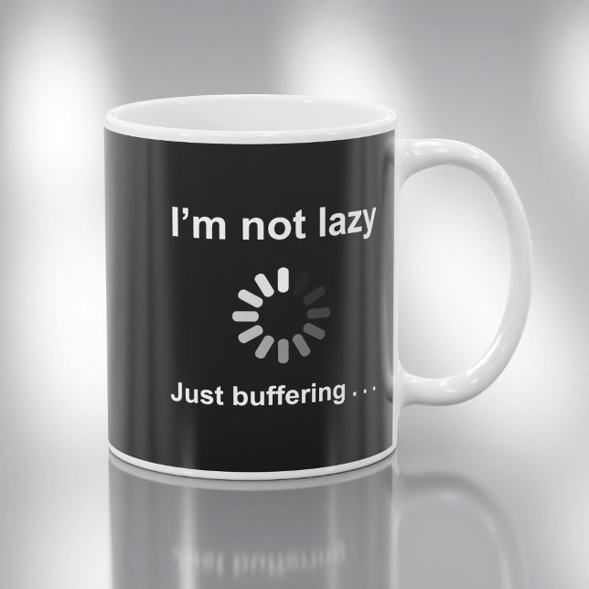 Mug Je ne suis pas lazy - juste tamponner (Créateur téléchargé)