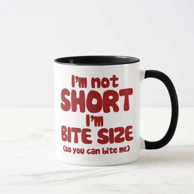 Mug Je ne suis pas petit Je suis mordante (Droite)