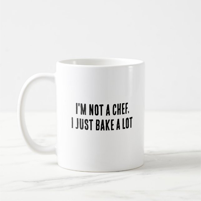 Mug Je ne suis pas un chef, je fais beaucoup de gâteau (Gauche)