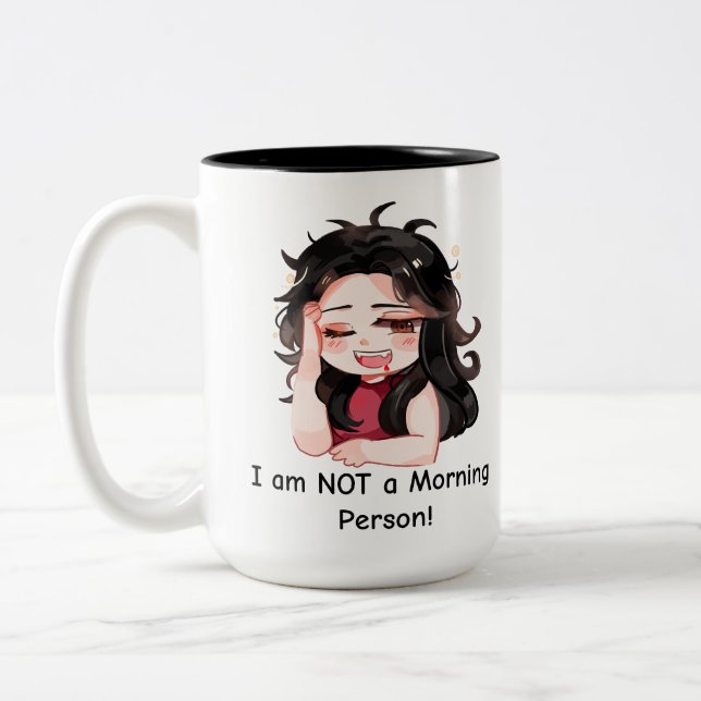Mug : Je ne suis PAS une personne du matin ! (Gauche)