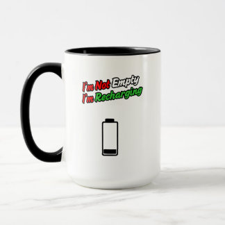 Mug Je ne suis pas vide, je recharge – Café motivation