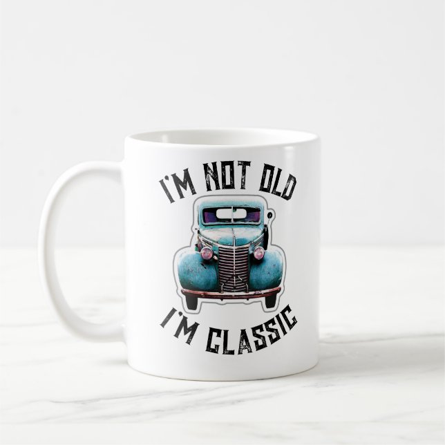 Mug Je ne suis pas vieux Je suis classique graphique d (Gauche)
