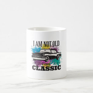 Mug Je ne suis pas vieux Je suis classique Grungy Colo