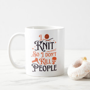Mug Je ne tue pas les gens, les amoureux du Tricot