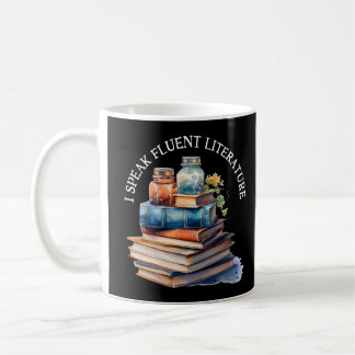 Mug Je Parle De Littérature Fluente | Cadeau enseignan