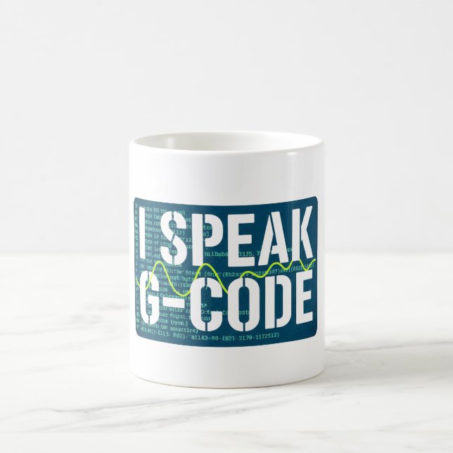 Mug Je parle G-Code CNC Machiniste Programmeur Drôle  (Centre)