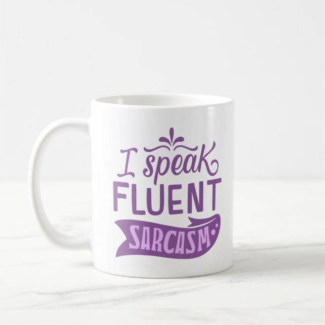 MUG JE PARLE SARCASME COURAMMENT (Gauche)