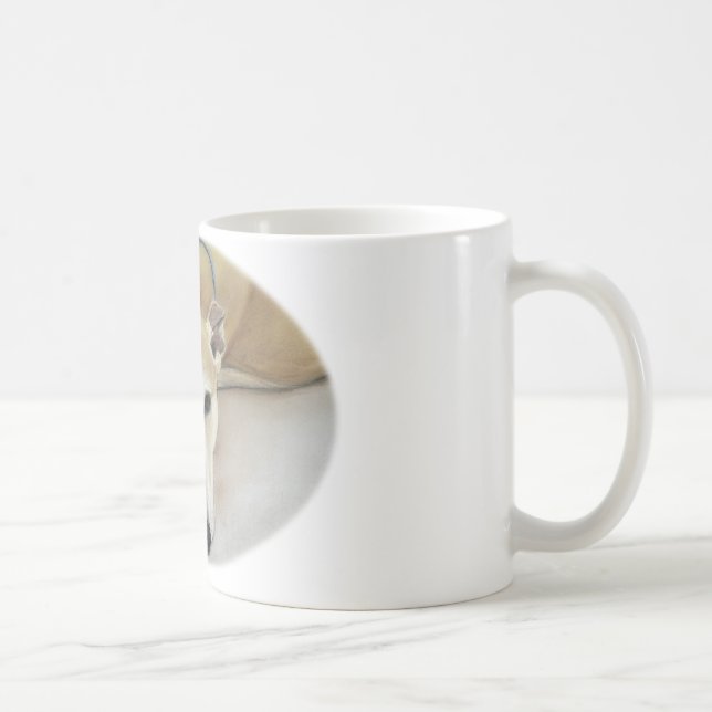 Mug "Je pastel d'art de chien aime mon lévrier" (Droite)