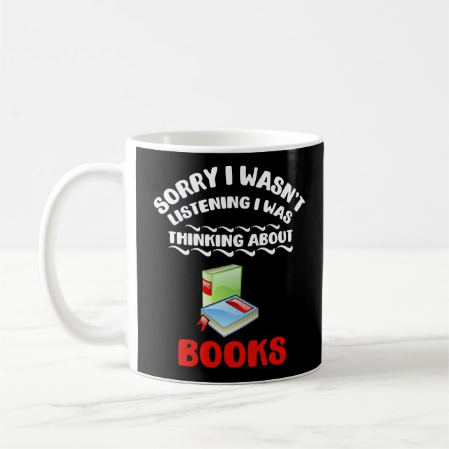 Mug Je pensais au lecteur de livres (Gauche)