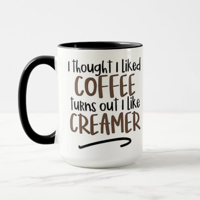 Mug Je pensais que j'aimais le café.... (Gauche)