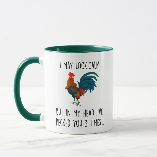 Mug Je peux avoir l'air calme mais dans ma tête je vou (Gauche)