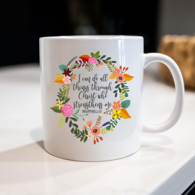 Mug Je peux faire tout par le Christ Philippiens (Créateur téléchargé)