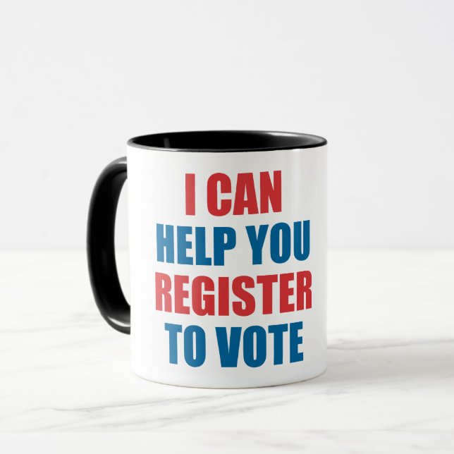 MUG JE PEUX VOUS AIDER À VOTER (Devant gauche)