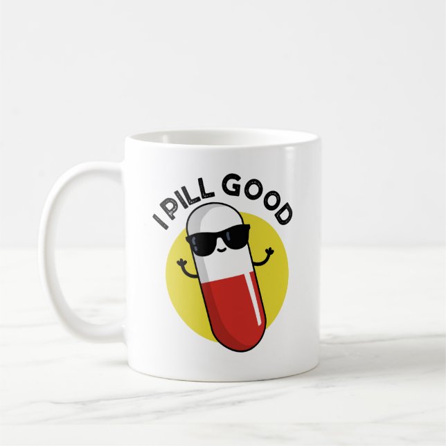 Mug Je Pill Bon Drôle Médecine Pun (Gauche)