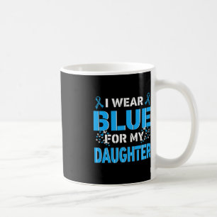 Mug Je Porte Du Bleu Pour Ma Fille Diabète Sensibilisa