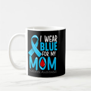 Mug Je porte du bleu pour ma mère - Sensibilisation au