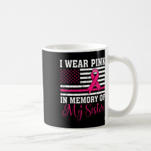 Mug Je Porte Du Rose En Mémoire De Ma Soeur Drapeau Am