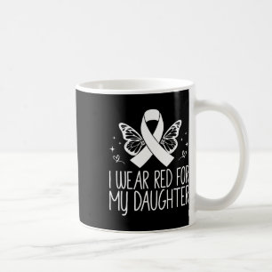 Mug Je porte du rouge pour la sensibilisation au cance
