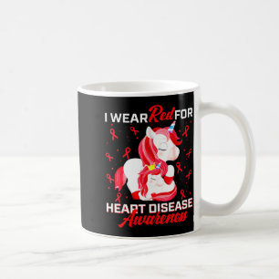 Mug Je porte du rouge pour la sensibilisation au ruban