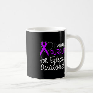 Mug Je Porte Du Ruban Violet Pour Sensibiliser À L'Épi