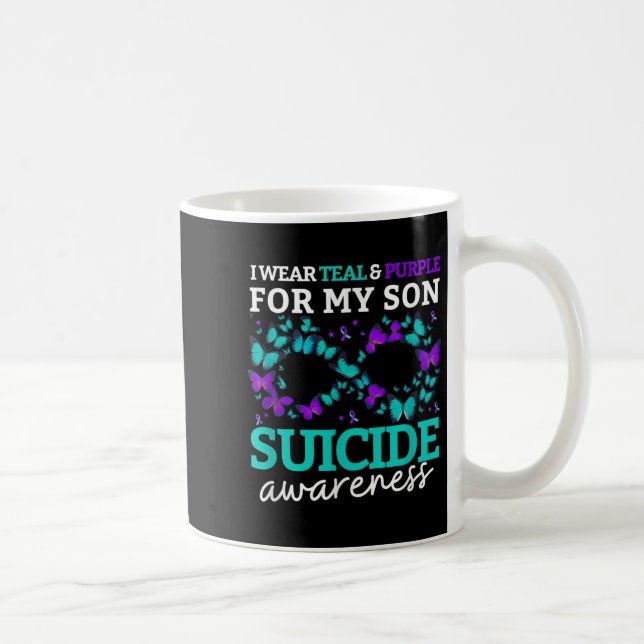 Mug Je Porte Du Violet Et Turquoise Pour Mon Fils Suic (Droite)