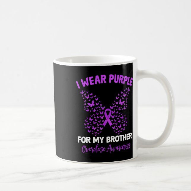 Mug Je Porte Du Violet Pour La Sensibilisation De Mon  (Droite)