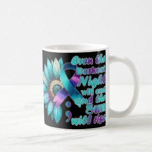 Mug Je porte le sarcelle et le violet Prévention natio
