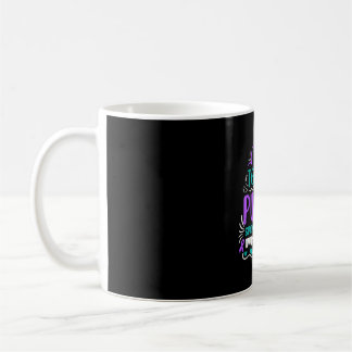 Mug Je porte le vert cyan et le violet pour la semaine