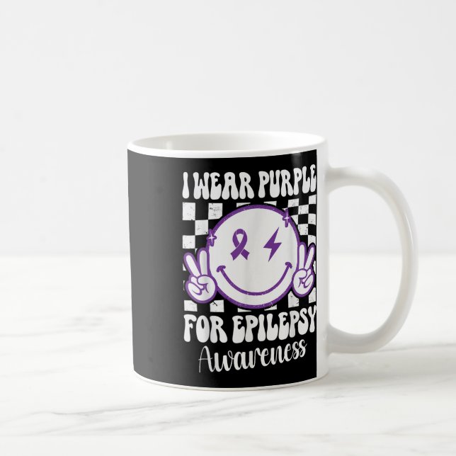 Mug Je Porte Le Violet Pour La Sensibilisation À L'Épi (Droite)