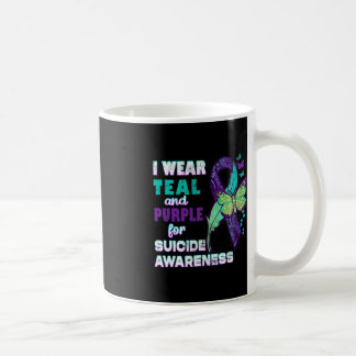 Mug Je porte le violet Turquoise pour la sensibilisati